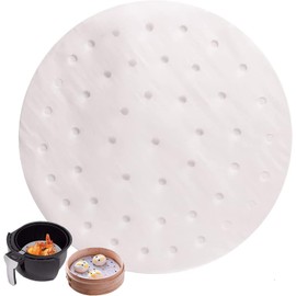 450PCS Steamer Liners Cooking Paper Non-Stick Under Steam Mat Liners for Kitchen Restaurant Air Fryer Steaming Basket Use (7.5 inches)