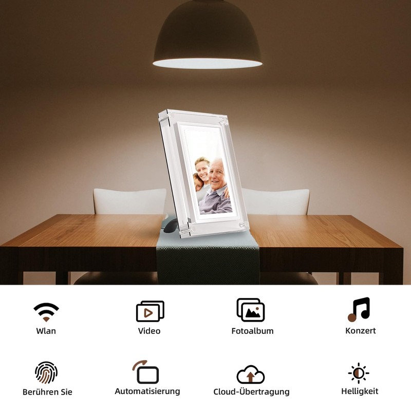 PiPivision 5 Inch Acrylic Digital Picture Frame with HD Touchscreen
