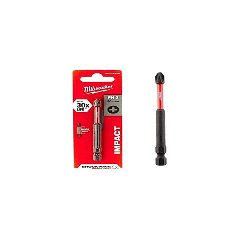 Milwaukee 4002395385188 Pontas Shockwave PH1 90 MM