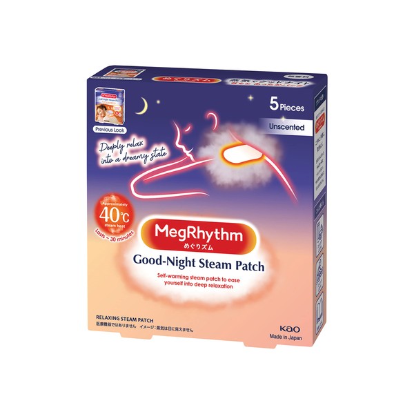 MegRhythm Good Night Steam Patch, Pack of 5 Patches
