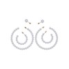 Urban Classics Unisex Pearl Hoop Earrings, Pack of 3, gold