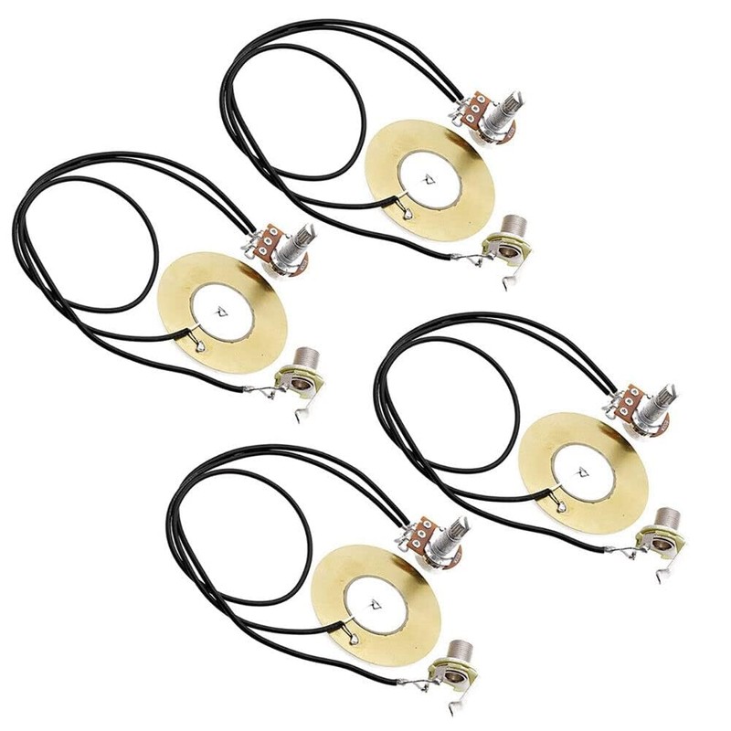 12 Packs 50MM Guitar Pickup Piezo Transducer Prewired Amplifier With