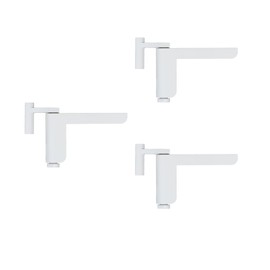 ABUS Door Closer 2603 for Light Interior Doors - Suitable for DIN Left and Right Closing Room Doors - No Drilling - No Screws - White - Set of 3