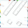 3 Pack 6 Inch Ruler Set Plastic Straight Ruler Transparent