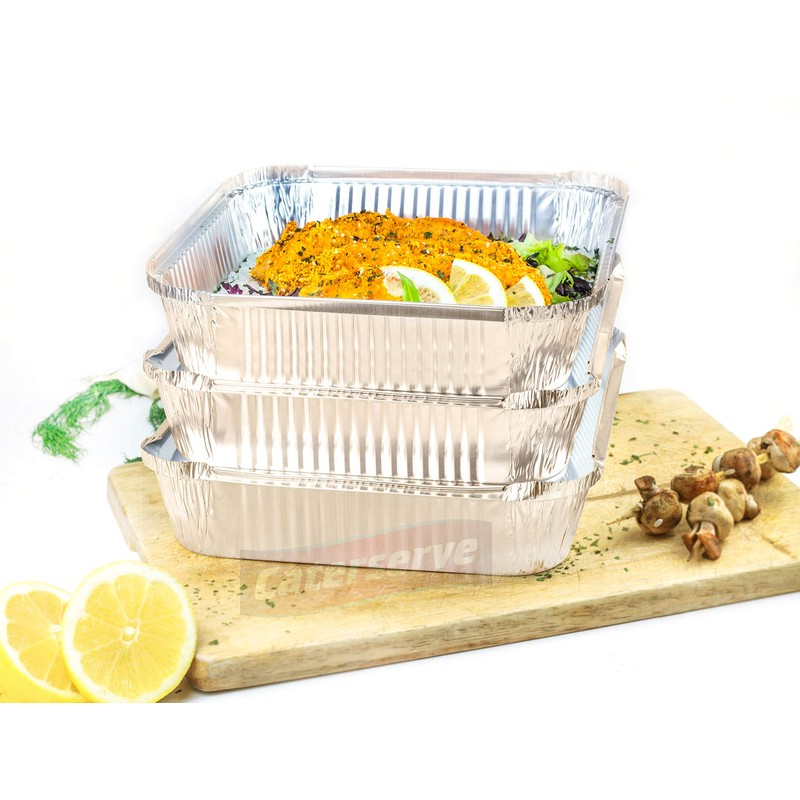 Aluminium Foil Trays with Lids - Large Tin Foil Containers