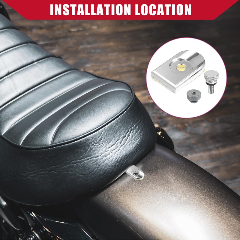 Hihaha Motorcycle Seat Bolt with Cover Nut for Harley /