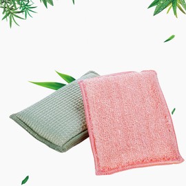 KMAKII - Esponjas de bambú para cocina (6 unidades), color natural