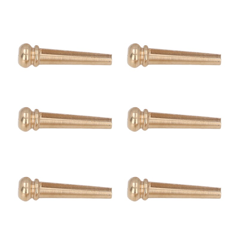 6PCS Guitar Bridge Pin Copper Acoustic Guitar Bridge Pins Peg