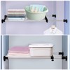 BAOYOUNI Expandable Shelf Closet Tension Rod Adjustable Shelving Unit Storage
