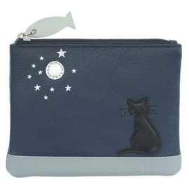 Mala Leather Midnight Collection Leather Coin Purse RFID Blocking 4207_35 Navy