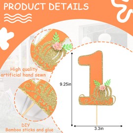 Decoración para tartas de Little Pumpkin One – Decoración para tartas de primer cumpleaños para niñas, decoración para fiestas de primer cumpleaños de calabaza, decoración para tartas de cumpleaños de otoño, decoración para tartas de cumpleaños (calabaza