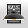DC VOLTAGE Metal Ceiling Lamp Shade Black Inner White 32cm