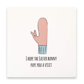 Michton | Naughty Rude Easter Card | I Hope The Easter Bunny Pays You A Visit | Perfect For Partner Wife Girlfriend | I Hope The Easter Bunny Pays You A Visit Card