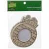 Photo Frame Unfinished Wood Ornaments - 3 Piece - 3.38