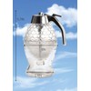 Honey dispenser, 8-ounce glass honey dispenser with base and drip-proof