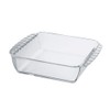 HARIO HKOZ-130-BK Heat Resistant Glass Square Plate, 43.8 fl oz (1,300 ml), Baking, Made in Japan, Clear