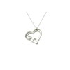 25 Year Wedding Anniversary Necklace - Heart Shaped with 25