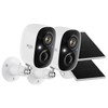 Dzees 2K Solar Wireless Outdoor Security Cameras, Battery Powered, 2-Pack
