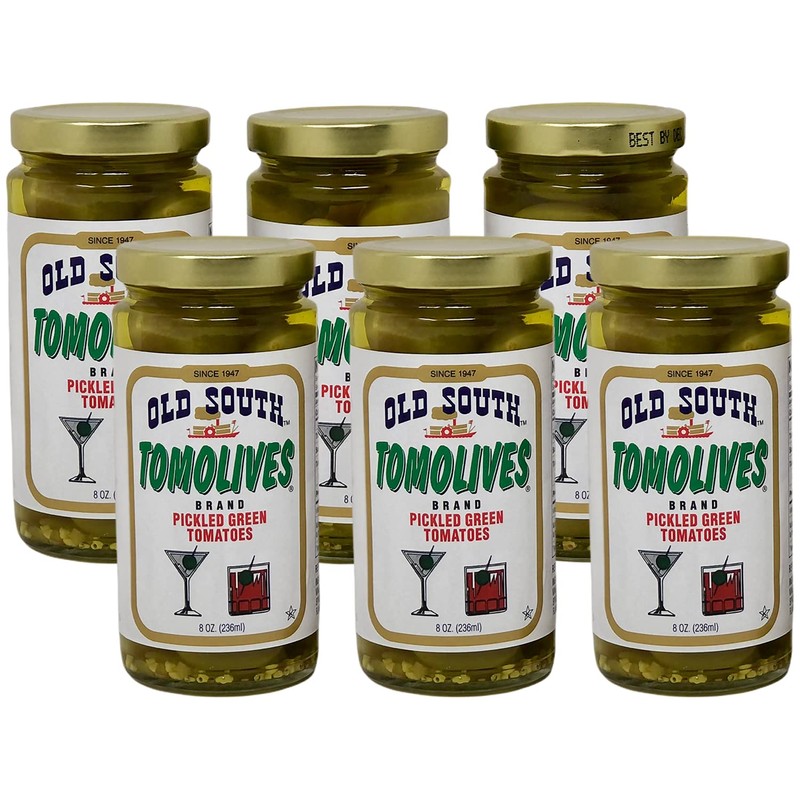 Old South Tomolives Pickled Green Tomatoes 8oz (6 Pack) Bundled