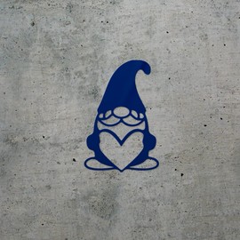 Transparent Decal Stickers of Gnome and Heart (Navy Blue) Premium Waterproof Vinyl Decal Stickers for Laptop Phone Accessory Helmet Car Window Mug Tuber Cup Door Wall Decoration ANDSKUS738632AB080322