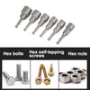 Aoktorkit 2 Pcs Screwdriver Nut Driver Bit, 15 mm Metric