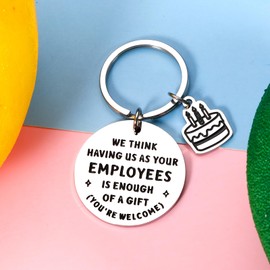 Funny Boss Birthday Gifts for Women Men Boss Gifts for Her Him Gag Gifts for Boss Lady Gifts for Women Funny Boss Gifts for Male Female Appreciation Gifts for Boss the Office Funny Keychain for Boss