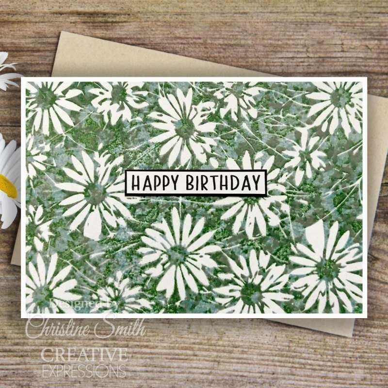 Creative Expressions Daisy Bliss Pre-Cut 4" x 6" Red Rubber