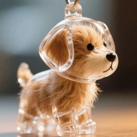 Llavero de mascota, Llavero Contenedor de Pelo de Mascota - Pequeño Frasco Abrible para Guardar Recuerdo de Perro - Accesorio Portátil para Amantes de Animales