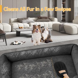 Zayin Pet Hair Removal Glove - 2 Pack Five Finger Electrostatic Pet Hair Remover Glove, Remover Glove Lint Rolls into Strips, Dog and Cat Hair Removal Tool for Furniture, Couch, Car & Clothes