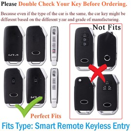 SANRILY 1Pcs Soft TPU Key Fob Cover for Kia Forte 2020 2021 Soul eltos Sorento Telluride Keyless Remote Keychain Holder Full Protector Key Fob Case Shell Blue