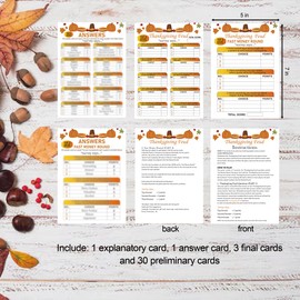 Fun Thanksgiving Friendly Feud Game, Family Games for Adults, Thanksgiving Family Feud Quiz, Thanksgiving Party Game for Family Activity(GESXSC01)