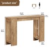 Tohomeor Entryway Console Table, Farmhouse Narrow Sofa Table Behind Couch,