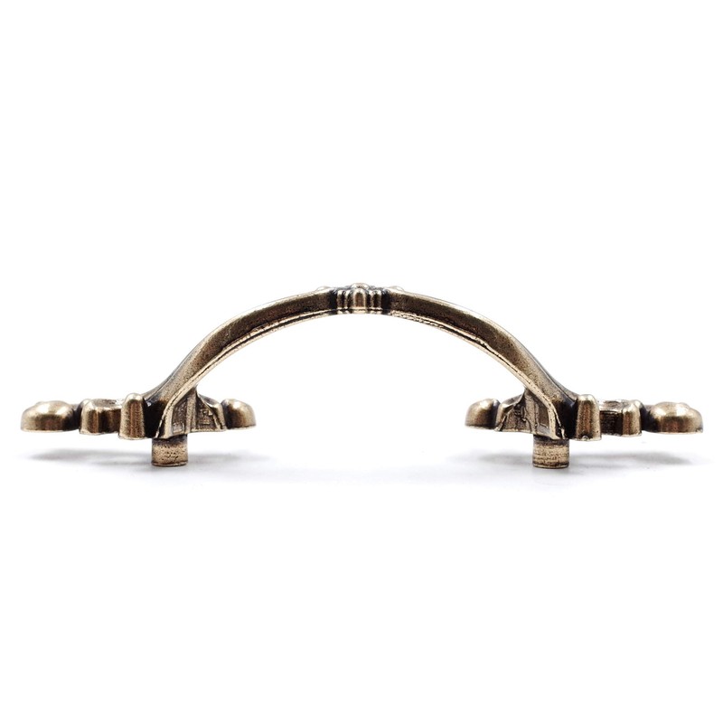 Jetland French Provincial Drawer Pulls - 6-Pack, Antique Brass, 2-1/2"
