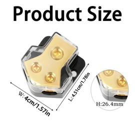 LIMEOW 1 Pc Bus Bar 12v Power Distribution Block Terminal Blocks Car Audio Splitter Ground Terminal Stud Bus Bar Distribution Connecting Block for Home, Car, Audio and Other Appliance Modifications