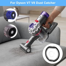 APOMOONS Mülltonnendeckel für Dyson V8 V7 Filter, Staubbehälterdeckel mit Dichtungsring, Taubbehälter Staubsauger Ersatzteile, Ersatzabdeckung Zubehör