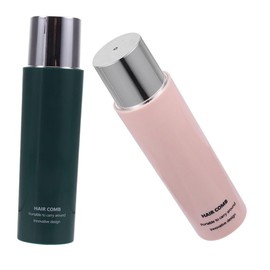 FRCOLOR 2pcs Portable Round Hair Brush for Blow Drying and Curly Hair Styling Compact Retractable Design for Travel Gentle Types Accessory for Women and Men