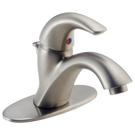 Delta Faucet Classic Centerset Bathroom Faucet Brushed Nickel, Bathroom Sink Faucet, Drain Assembly, Stainless 583LF-SSWF,5.50 x 6.13 x 5.50 inches