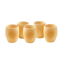 EDOYA Hinoki Wood Sake Cups (Set of 5) Made in Japan