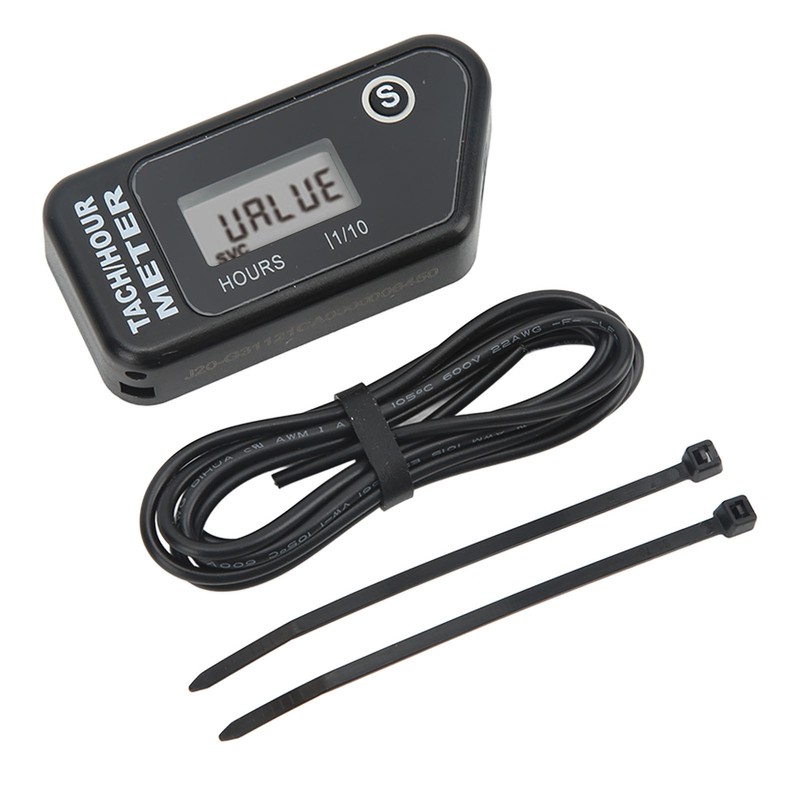 Inductive Digital Tach Hour Meter IP68 Waterproof Motorcycle RPM Counter