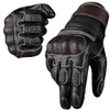 J.A.G. Guantes de Piel para Moto con proteccin de Nudillos