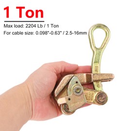 3 Pack 1T Cable Grip, 2204 lbs Wire Gripper, Wire Rope Tightener, Cable Pulling Tool, Carbon Steel Wire Stretcher with Swing Latch, Steel Cable Puller Tool for Wire Rope, Electricity, Industry