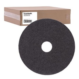 Boardwalk BWK4021BLA 21 in. Diameter Stripping Floor Pads - Black (5/Carton)