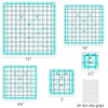 Quilting Rulers(2.5"X2.5", 5"X5", 8.5"X8.5", 10"X10",12"X12"),5 Square Ruler Quilting Templates,Quilting Ruler