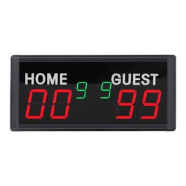 6 Digits Bluetooth Electronic Scoreboard, 4 Red 2 Green Portable Tabletop Electronic Digital Scoreboards, 2000mAh 1.8in Display Led Score Board with Remote Control, for Basketball