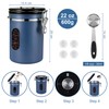 1800ML Airtight Coffee Canister with Date Tracker&Transparent Window, 22.8OZ Coffe