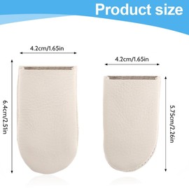 COYUN 3 Pairs Cowhide Leather Finger Guard, Cowhide Finger Guard, Thumb and Index Finger Protection, Puncture Proof Finger Guard, Thumb Finger Guard, Handmade DIY Hand Protection Tool