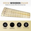Pack of 4 15cm and 30cm Wooden Rulers
