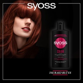 Syoss Shampoo Colour (440 ml), Hair Shampoo for Coloured, Highlighted and Dyed Hair, Protects up to 12 Weeks from Fading, Vegan Formula with Tsubaki Blossom