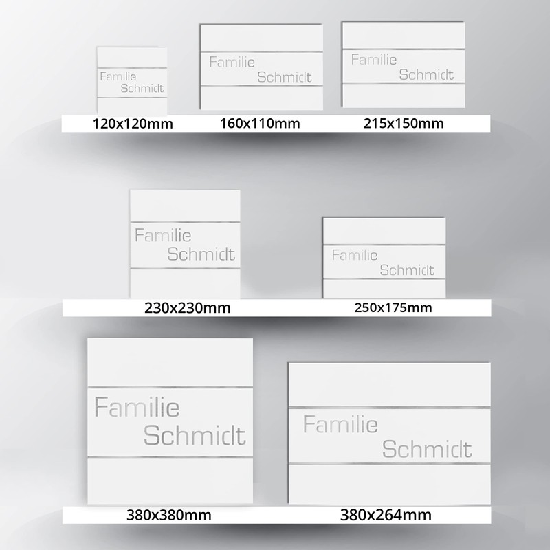 Graviers Design Door Sign Made of V2A Stainless Steel 230