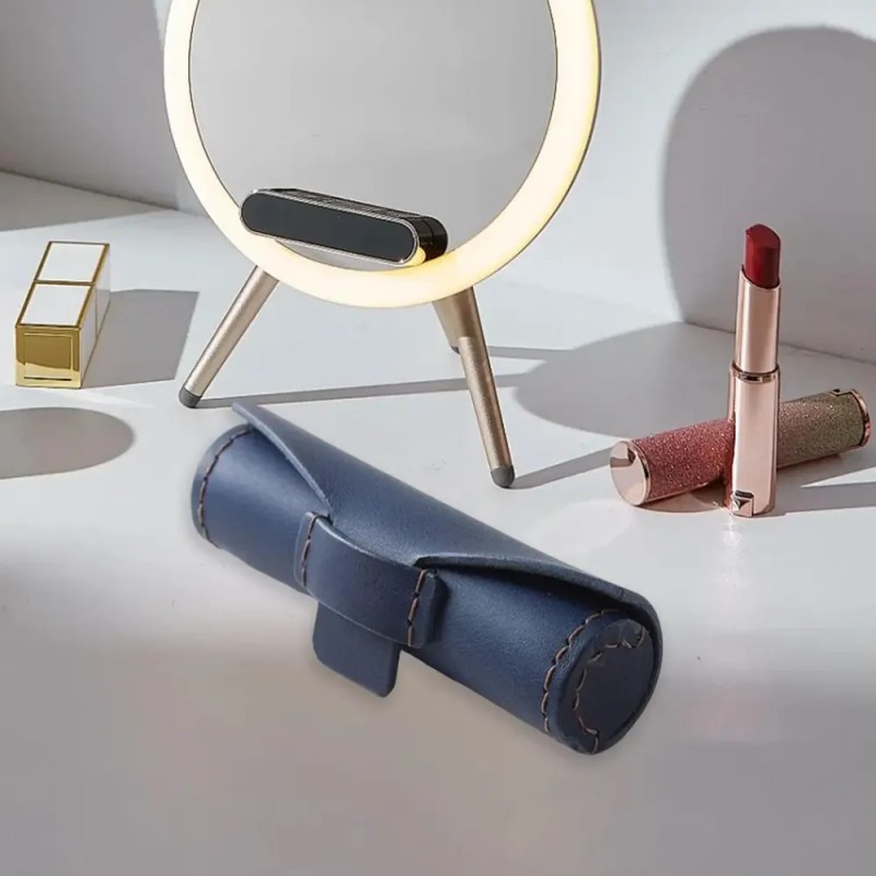 Mini Bolso Para Labial Estuche Porta Labiales Funda Azul